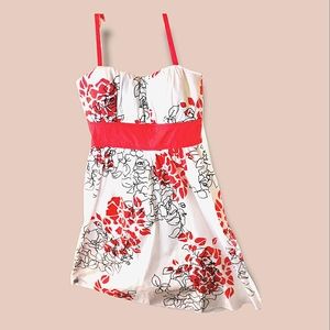 White with pink flowers dress by My Michelle